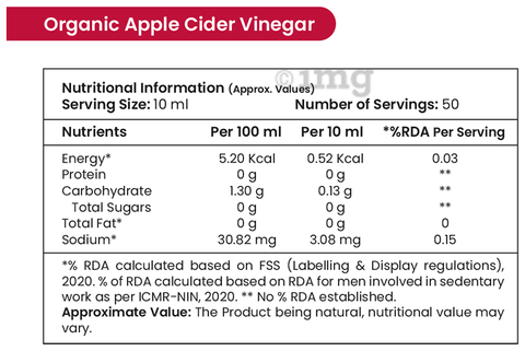 Organic Apple Cider Vinegar (500ml Each) ACV with “Mother of Vinegar ...