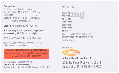 Myphenolet 500 Tablet image Myphenolet 500 Tablet image