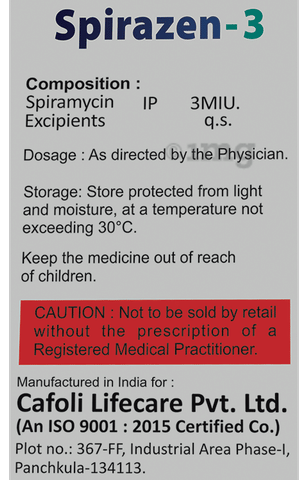 Spirazen 3 Tablet image