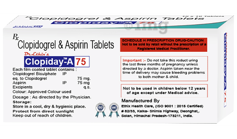 Clopiday-A 75 Tablet image Clopiday-A 75 Tablet image