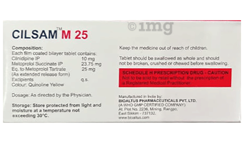 Cilsam M 25 Tablet ER image Cilsam M 25 Tablet ER image