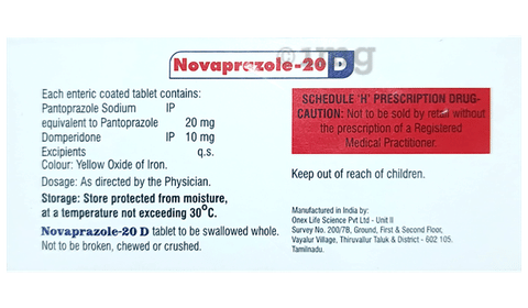 Novaprazole 20 D Tablet image Novaprazole 20 D Tablet image