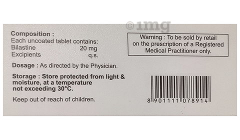 Bilamax 20mg Tablet image