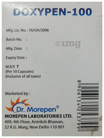 Doxypen 100 Capsule image