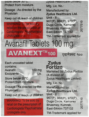 Avanext 100mg Tablet image
