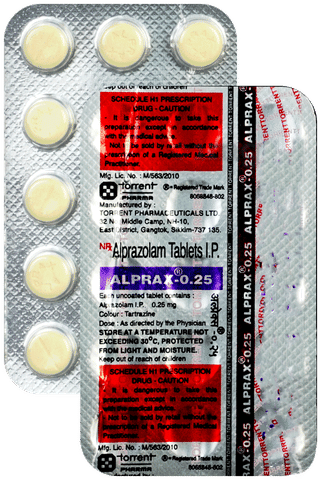 Alprax 0.25 Tablet image