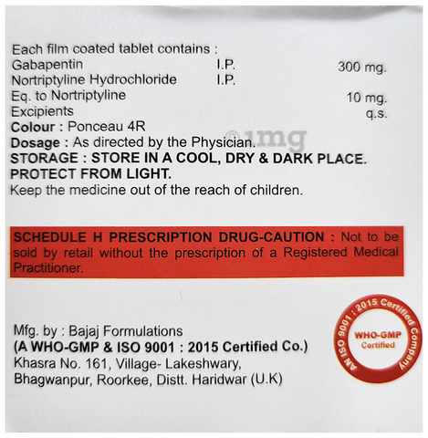Gabpan-NT 300 Tablet image Gabpan-NT 300 Tablet image
