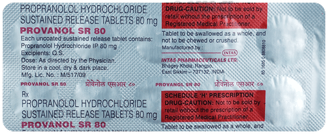 Provanol SR 80 Tablet image