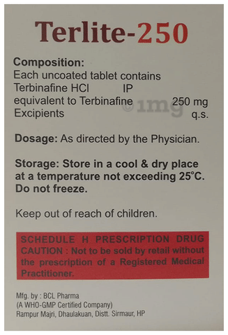 Terlite 250 Tablet image Terlite 250 Tablet image