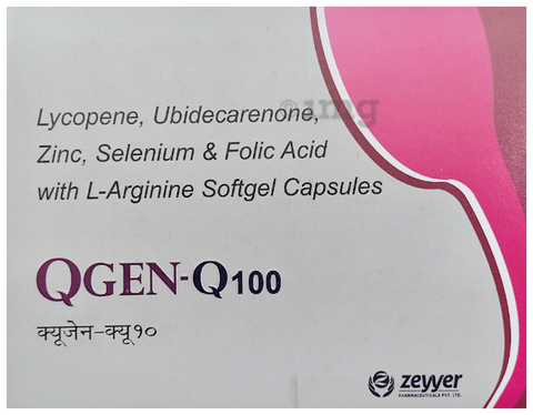 Qgen Q100 Softgel Capsule Buy strip of 10.0 soft gelatin capsules