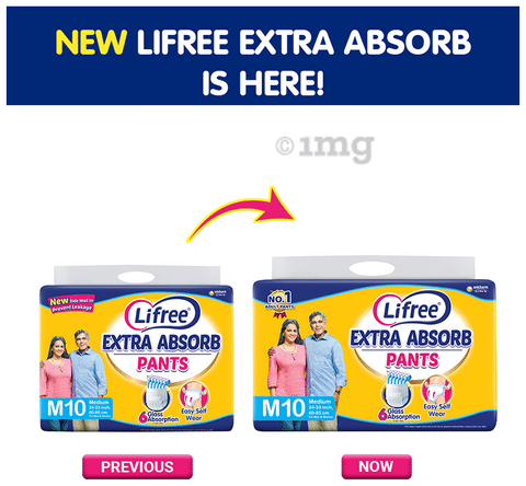 Buy LIFREE EXTRA ABSORBENT ADULT DIAPER PANTS LARGE - 10 DIAPERS Online &  Get Upto 60% OFF at PharmEasy
