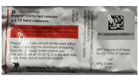 Prograf 0.5mg Hard Capsule image