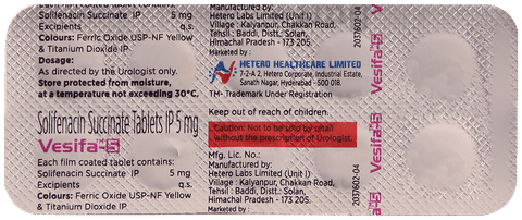 Vesifa 5mg Tablet image Vesifa 5mg Tablet image