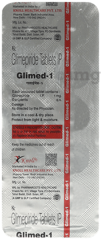 Glimed 1mg Tablet image