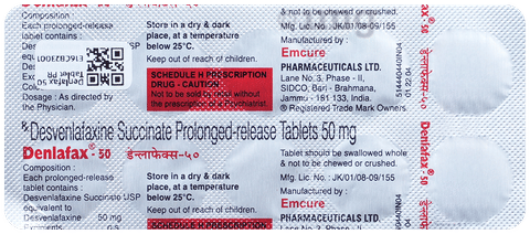 Denlafax 50 Tablet PR image