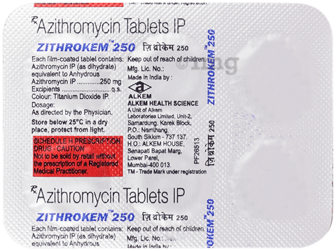 Zithrokem 250mg Tablet image