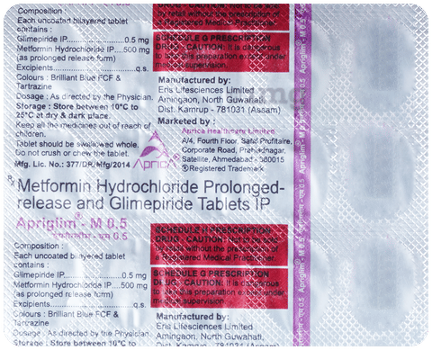 Apriglim-M 0.5 Tablet PR image