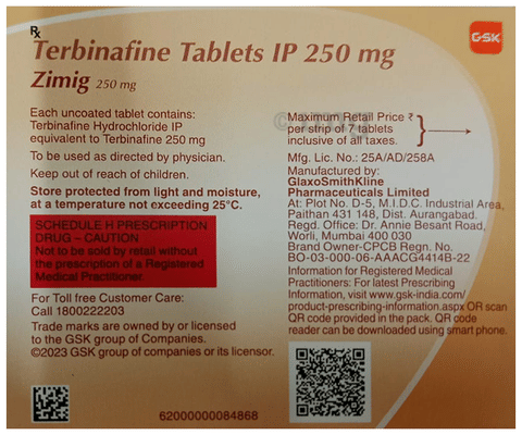 Zimig 250mg Tablet image