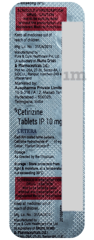Cetera 10mg Tablet image Cetera 10mg Tablet image