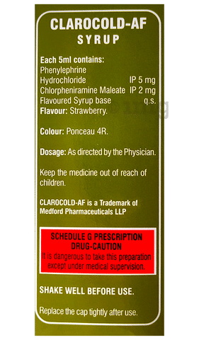 Clarocold-AF Syrup image