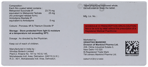 Amlokind Beta 5mg/25mg Tablet PR