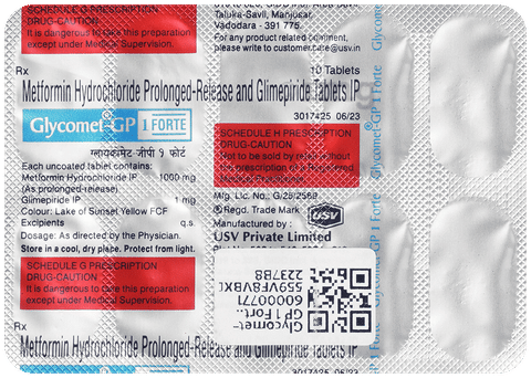 Glycomet-GP 1 Forte Tablet PR image Glycomet-GP 1 Forte Tablet PR image