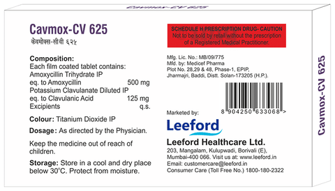 Cavmox-CV 625 Tablet