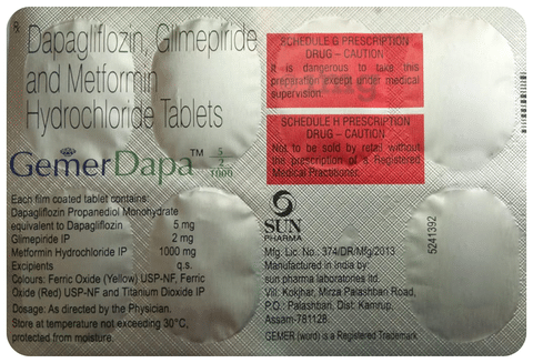 Gemer Dapa 5mg/2mg/1000mg Tablet