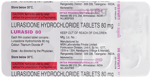 Lurasid 80mg Tablet image Lurasid 80mg Tablet image
