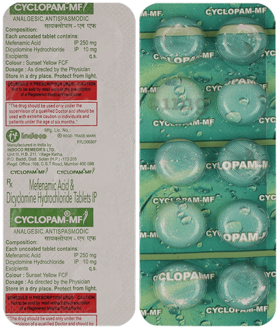 Cyclopam-MF 10mg/250mg Tablet image Cyclopam-MF 10mg/250mg Tablet image