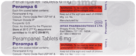 Perampa 6mg Tablet image