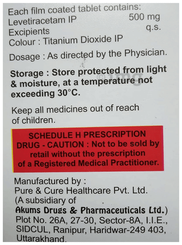 Seiznil 500 Tablet image Seiznil 500 Tablet image