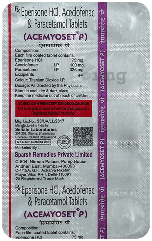 Acemyoset P Tablet image