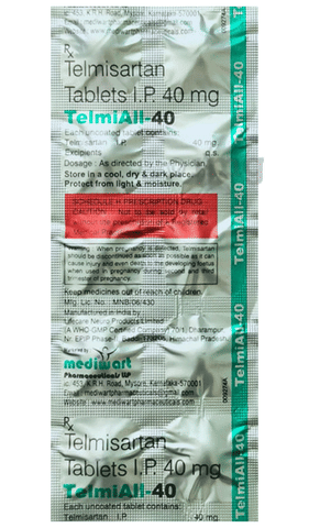 Telmiall 40 Tablet image