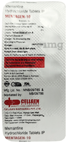 Mentagen 10mg Tablet image