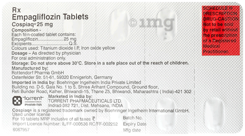 Cospiaq 25mg Tablet image