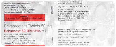 Brivanext 50mg Tablet image