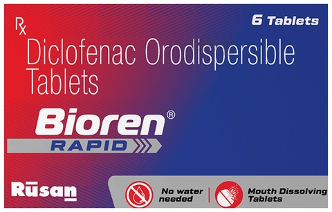 Bioren Rapid MD Diclofenac Tablet 50 MG | Quick relief in pain, inflammation, and swelling 1