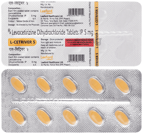 L Cetriver 5mg Tablet image