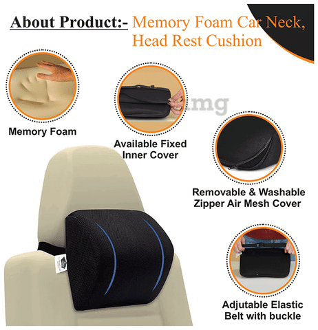 Superfine Comfort Memory Foam Car Neck Shoulders Support Pain
