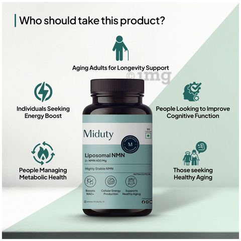 Miduty Liposomal NMN Capsule | Cellular Energy | Anti Aging