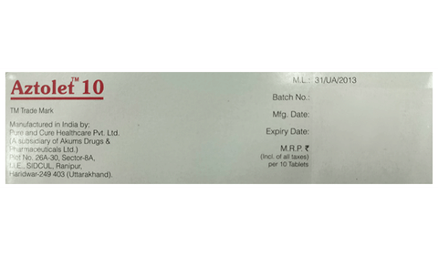 Aztolet  10 Tablet image