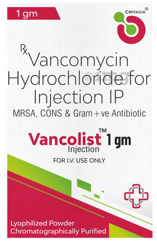 Vancolist 1 gm Injection image Vancolist 1 gm Injection image