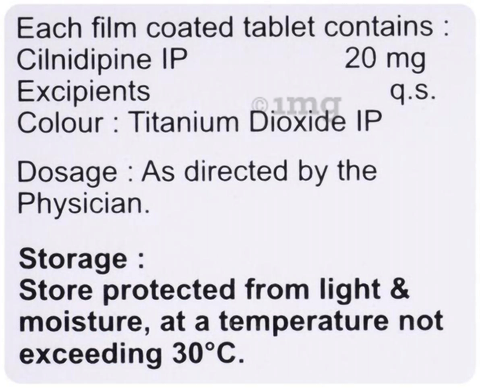 Cildipin 20mg Tablet image