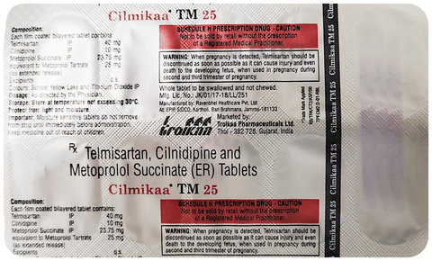 Cilmikaa TM 25 Tablet ER 4 Cilmikaa TM 25 Tablet ER 4