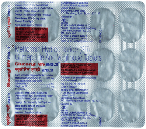 Glucoryl-MV 2/0.3 Tablet SR image Glucoryl-MV 2/0.3 Tablet SR image