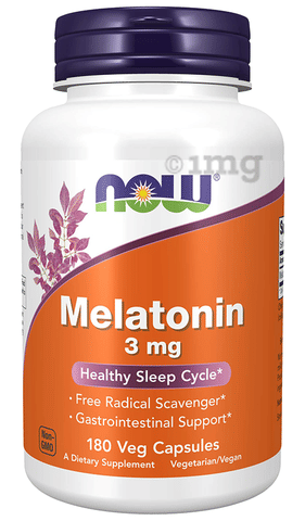 Now Melatonin 3mg Veg Capsule image Now Melatonin 3mg Veg Capsule image