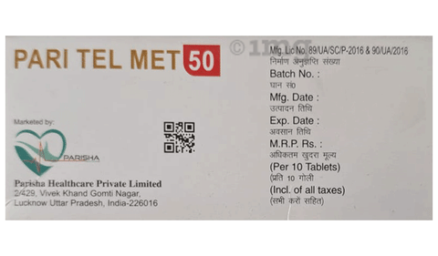 Pari Tel Met 50 Tablet ER image