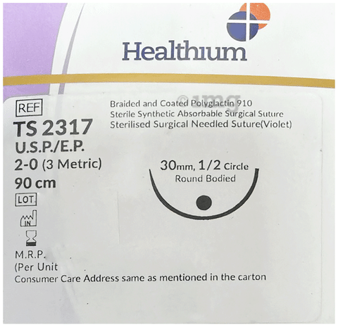 Healthium Trusynth Suture 2-0 TS2317: Buy box of 1.0 Unit at best