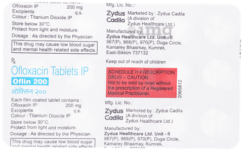 Oflin 200 Tablet image